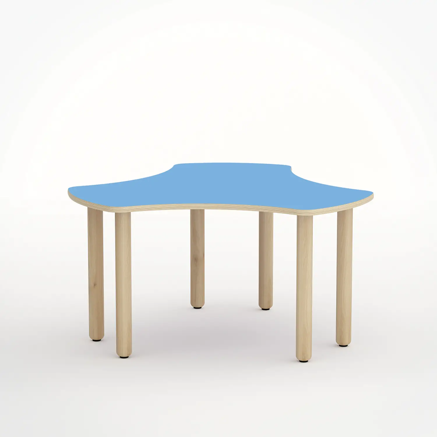 TAVOLO ONDA ESATONDO H 58 CM - MISURA 3 - BLU ORIZZONTE - Cattedre e tavoli lavoro