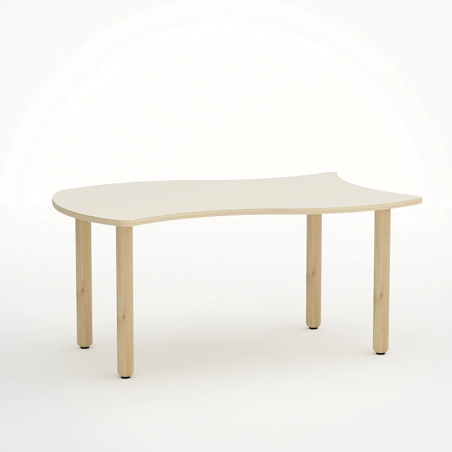Tavolo Onda Verso H 46 Cm - Misura 1 - Magnolia Per Nidi D'infanzia - Conforme CAM - Cattedre e tavoli lavoro
