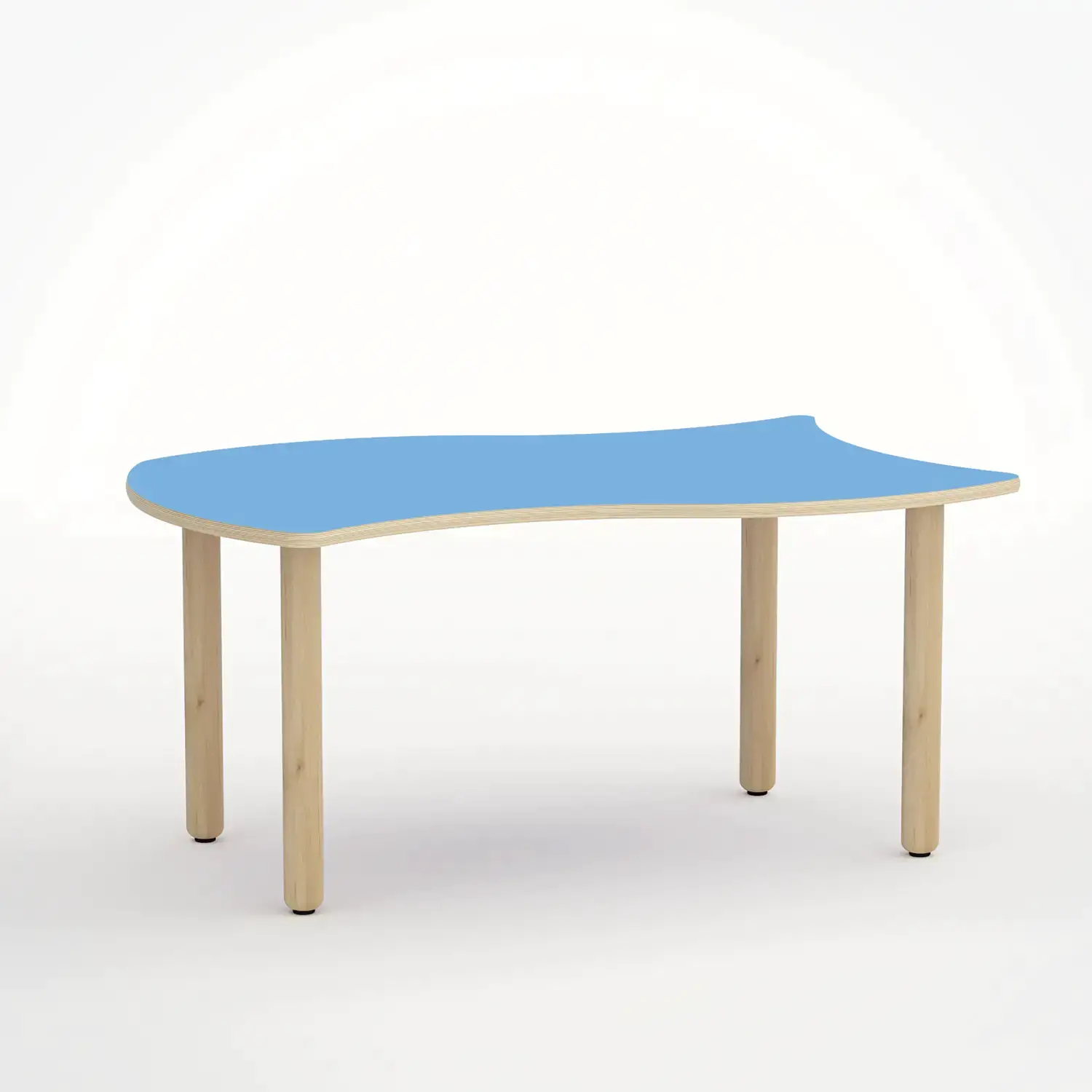 Tavolo Onda Reverso H 52 Cm - Misura 2 - Blu Orizzonte per la Scuola D'infanzia - Conforme CAM - Cattedre e tavoli lavoro