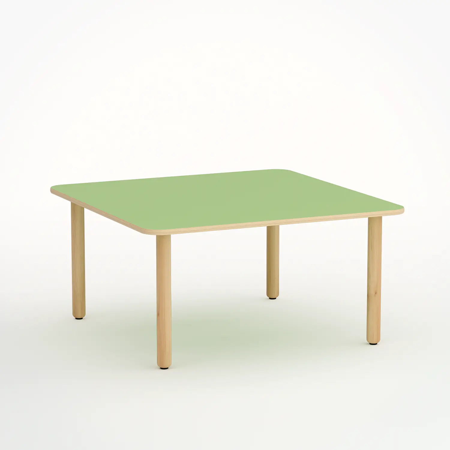 Tavolo Forma Quadrato H 52 Cm - Misura 2 - Verde Per Scuola Dell'infanzia - Conforme CAM - Cattedre e tavoli lavoro