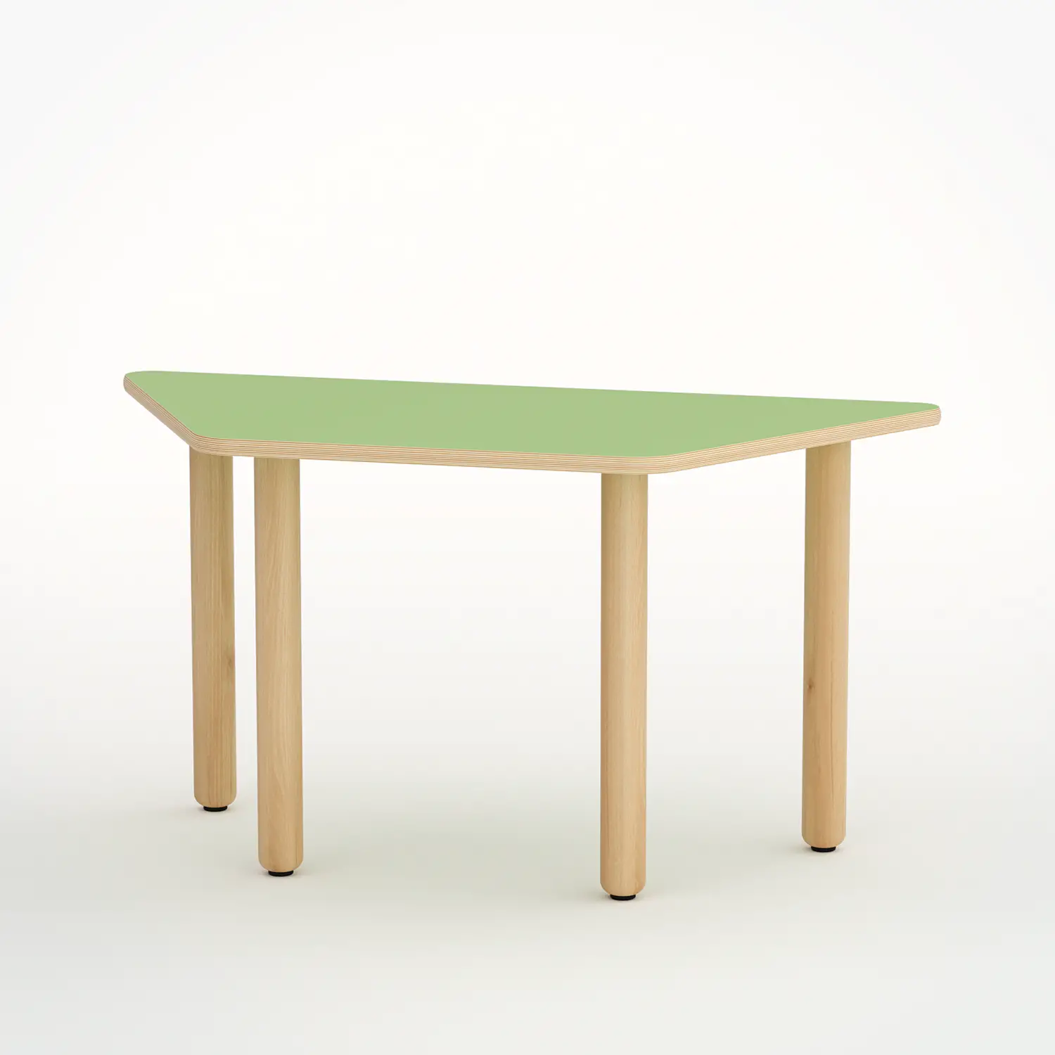 Tavolo Scuola Infanzia Trapezio Forma Misura 2 Verde - Cattedre e tavoli lavoro