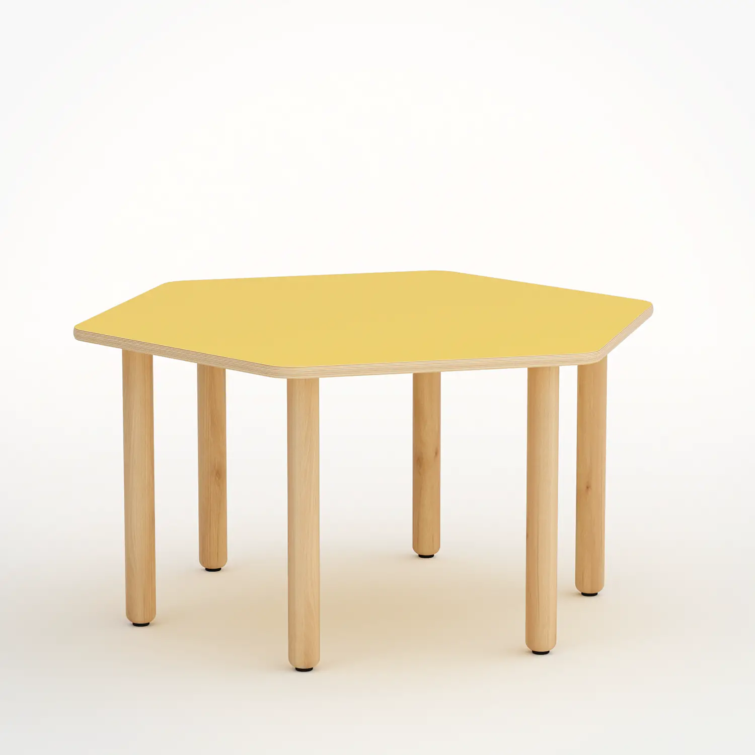 Tavolo Forma Esagonale H 46 Cm - Misura 1 - Giallo Per Scuole Nido D'infanzia - Conforme CAM - Cattedre e tavoli lavoro