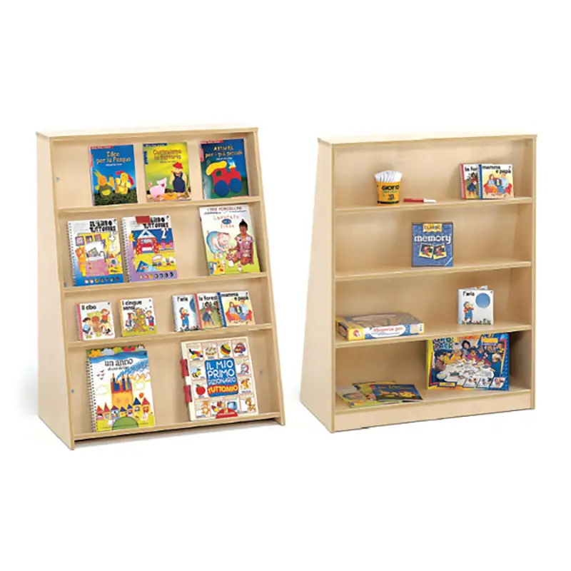 Libreria per Bambini Doppia Faccia – Mobile con Mensole e Libreria – Ignifugo - Librerie e zone lettura