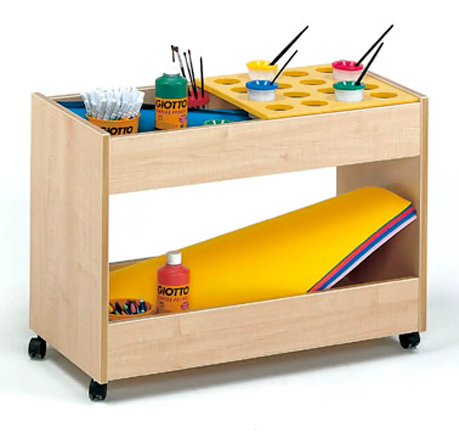 Carrello Portacolori Forma per Asilo Nido e Scuola Infanzia - Conforme CAM - Carrelli