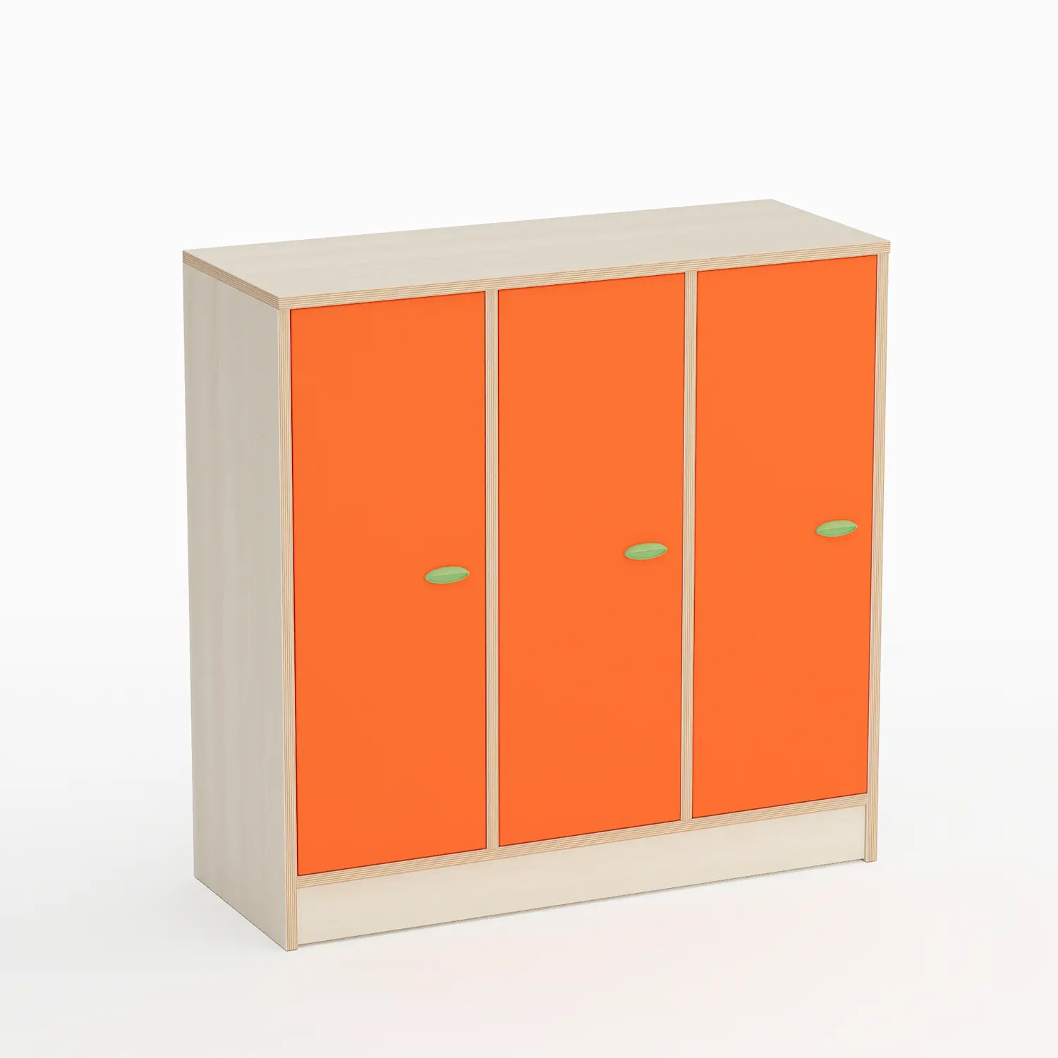Mobile Scuola Infanzia Spogliatoio Forma con Ante Arancio - Conforme CAM - Accoglienza