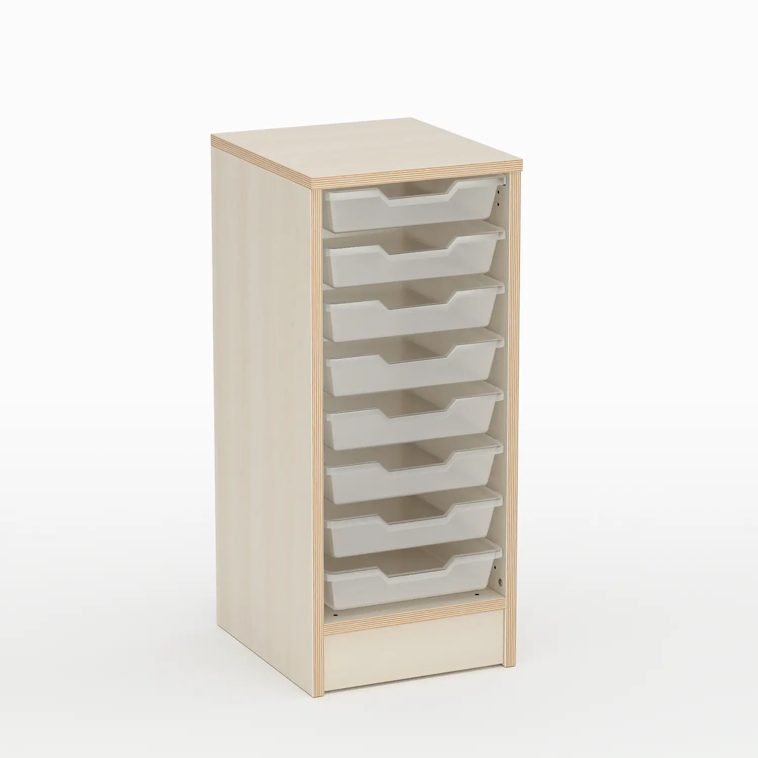 Mobile Scuola Infanzia Forma su Ruote con 8 Cassetti Bassi - Conforme CAM - Arredo Nido e Infanzia