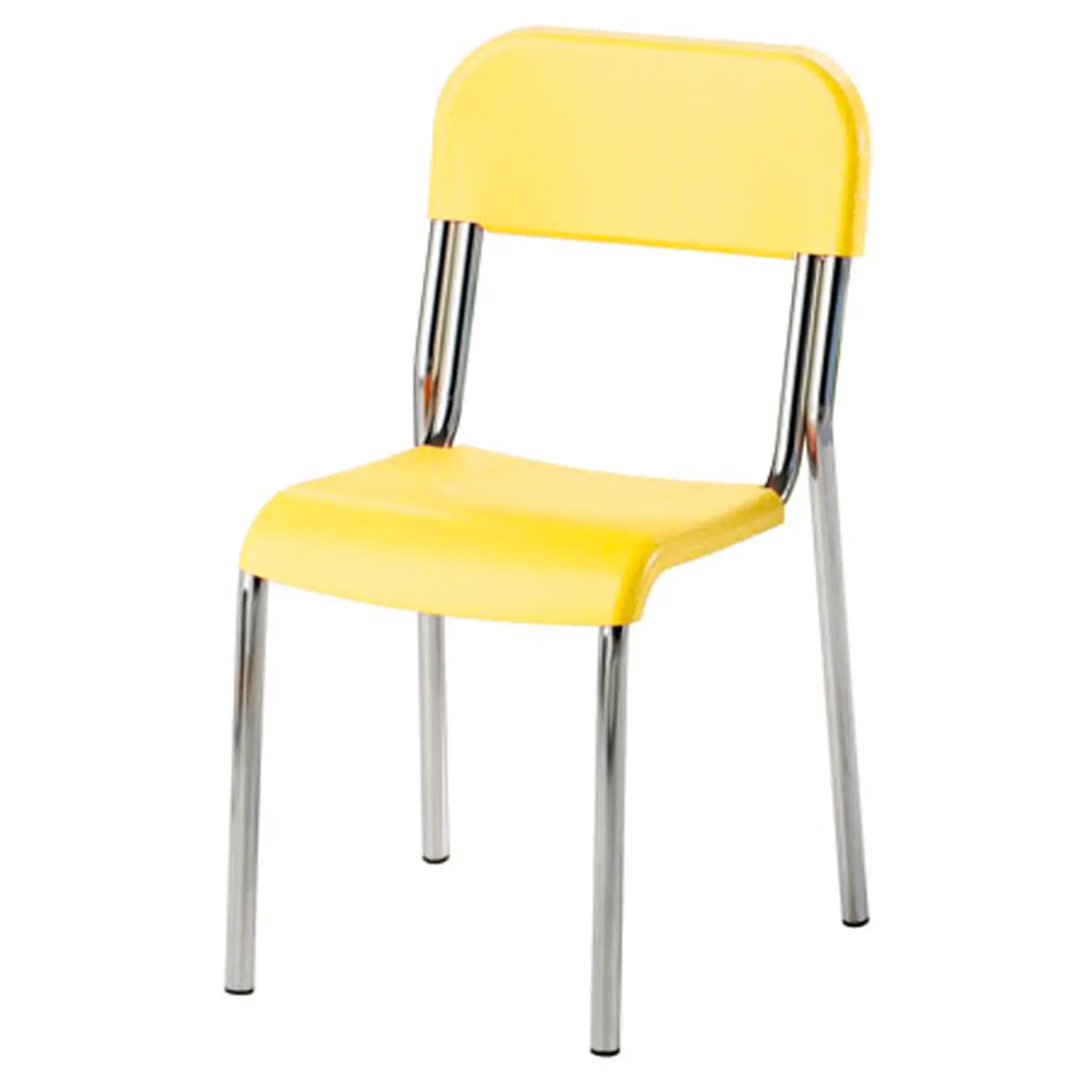 Sedia per Adulti Impilabile Sara Cromata Misura 6 Giallo - Sedie in plastica