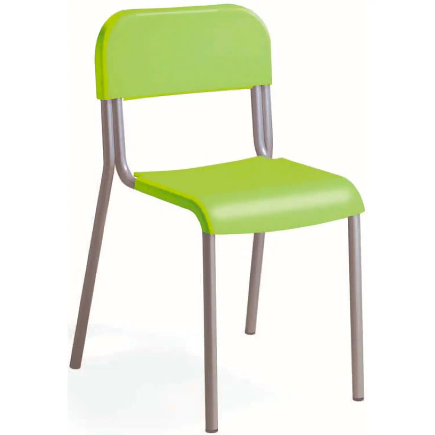 Sedia Scuola Impilabile Sara - Misura 4 - Verde - Sedie Ergonomiche - Sedie in plastica