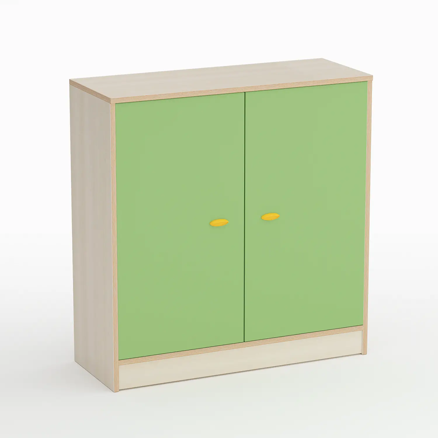 Mobile Scuola Infanzia Forma con 2 Ante Altezza 110 cm. Verde - Conforme CAM - Arredo Nido e Infanzia
