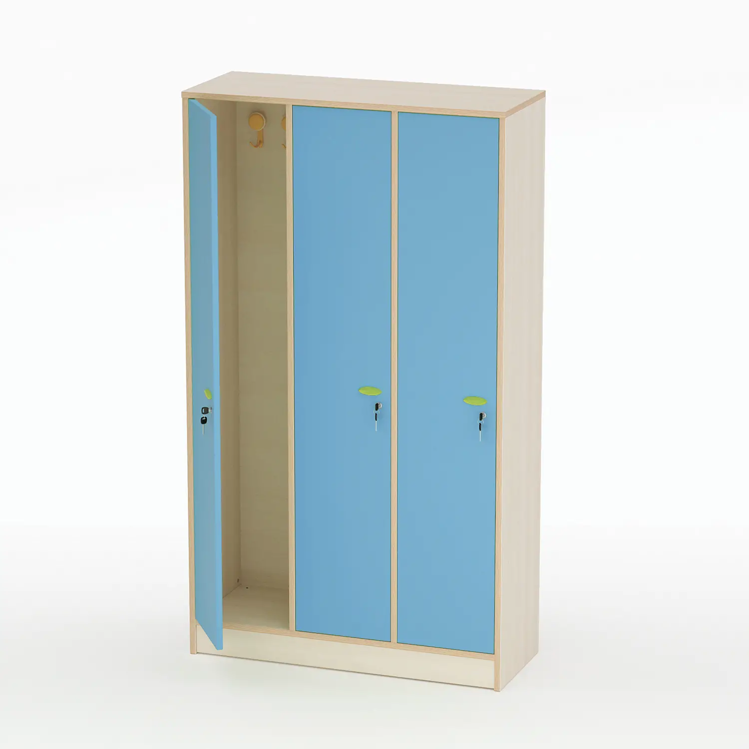 Mobile Scuola Spogliatoio Insegnante Forma Ante Blu Orizzonte - Conforme CAM - Arredo Nido e Infanzia