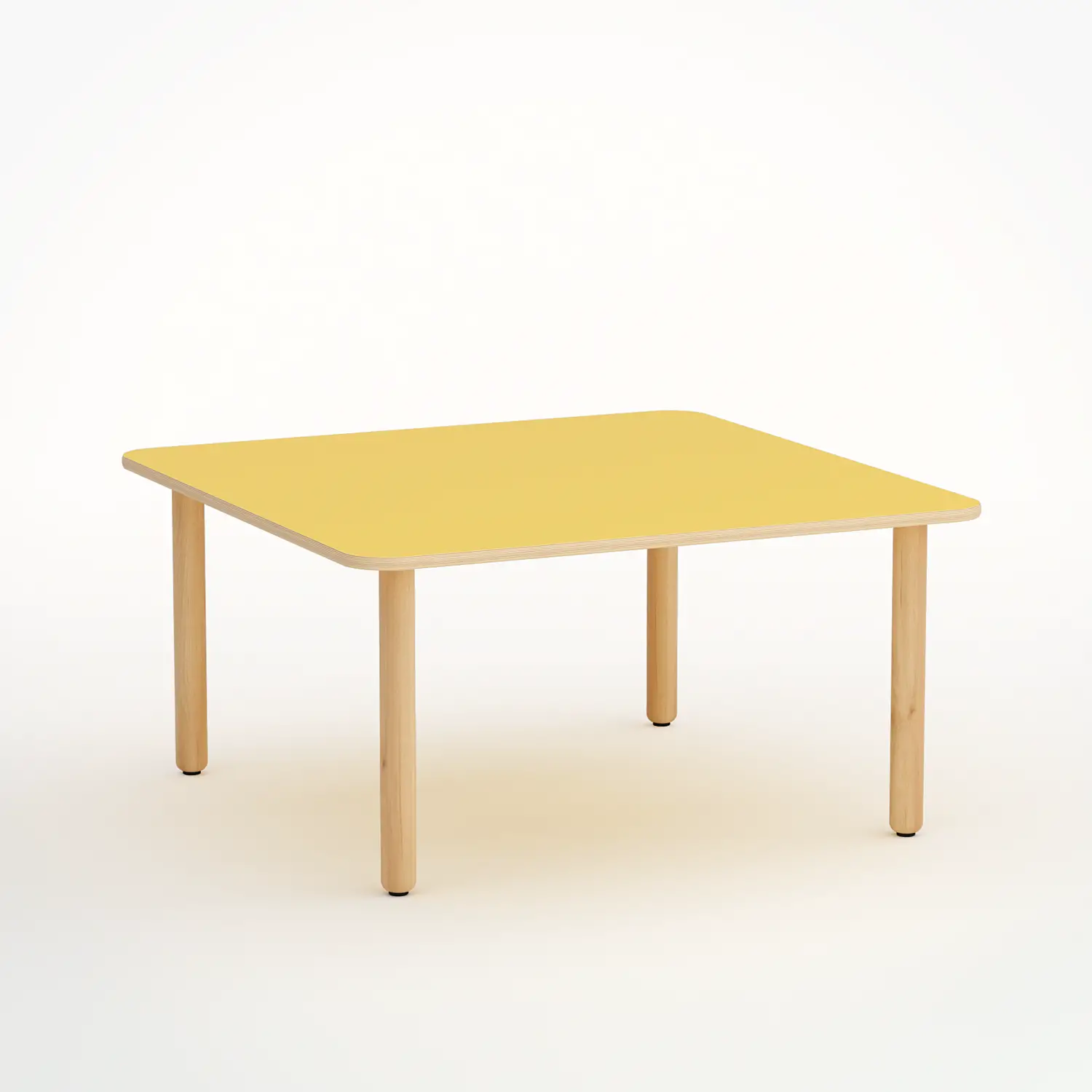 Tavolo Forma Quadrato H 46 cm – Misura 1 - Giallo - Conforme CAM - Tavoli e piani di lavoro
