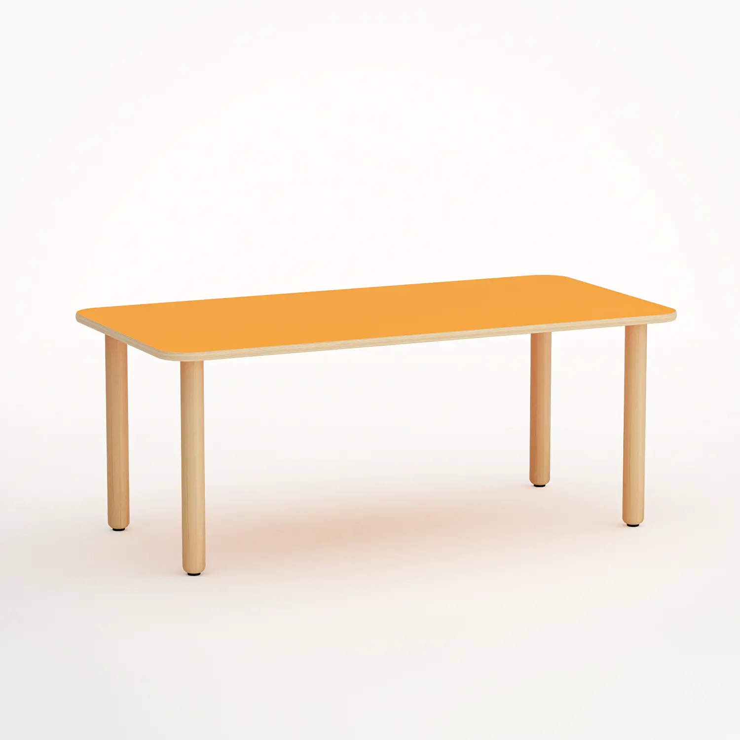 Tavolo Forma Rettangolare H 52 Cm - Misura 2 - Arancio Per Scuola Dell'infanzia - Conforme CAM - Cattedre e tavoli lavoro