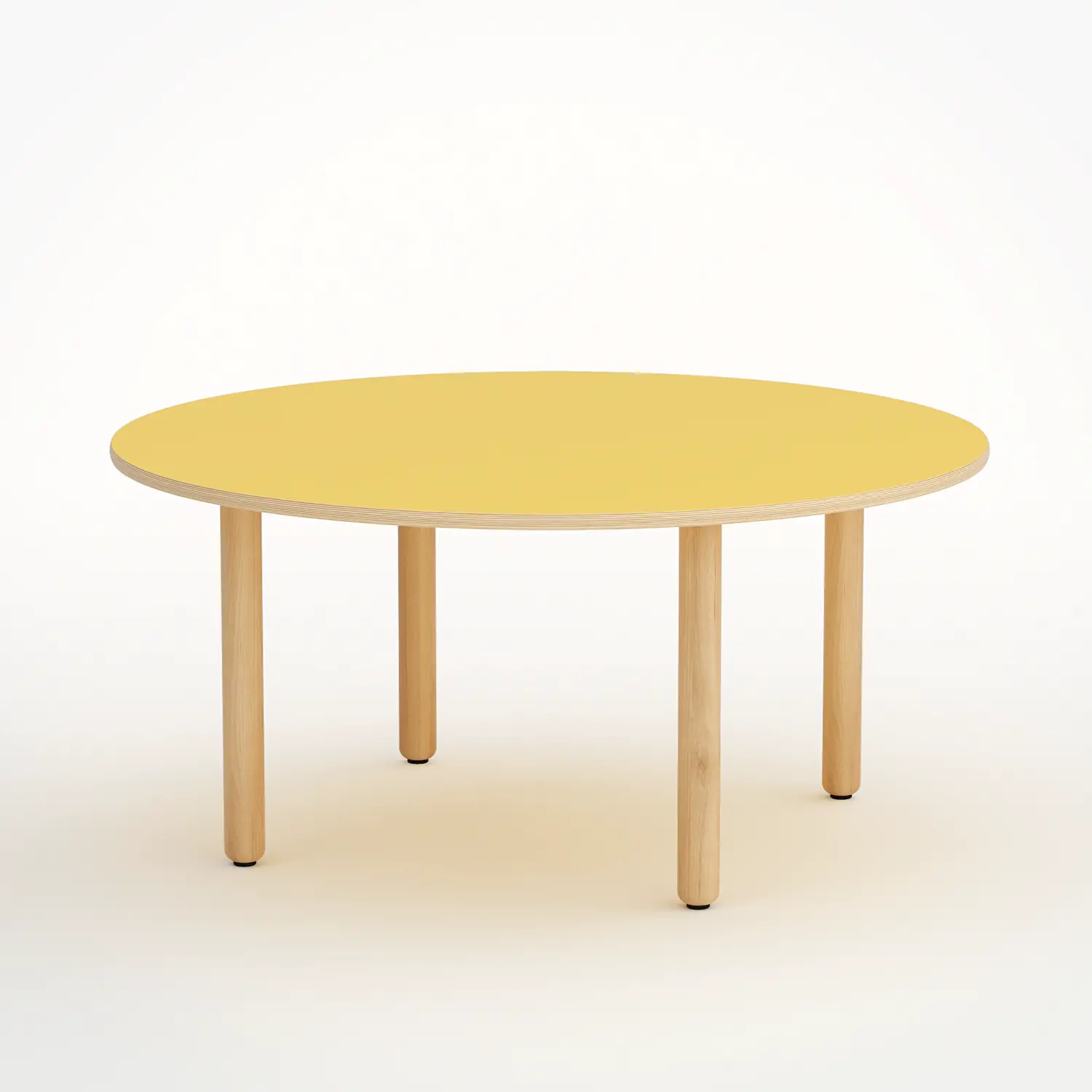 Tavolo Onda Circolare H 46 Cm - Misura 1 - Giallo Per La Scuola Nidi D'infanzia - Conforme CAM - Cattedre e tavoli lavoro