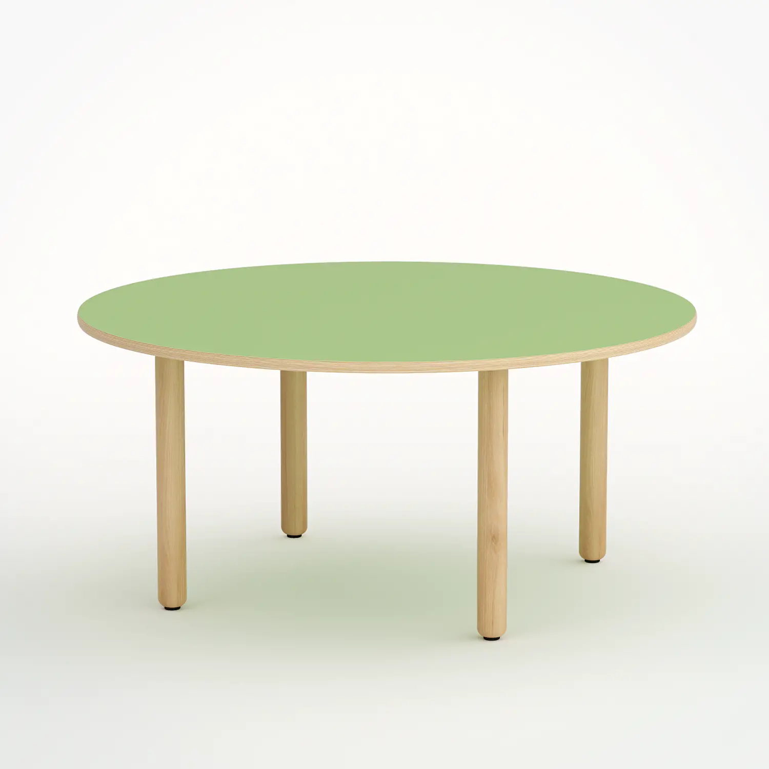 Tavolo Onda Circolare H 52 Cm - Misura 2 - Verde Per La Scuola Infanzia - Conforme CAM - Cattedre e tavoli lavoro