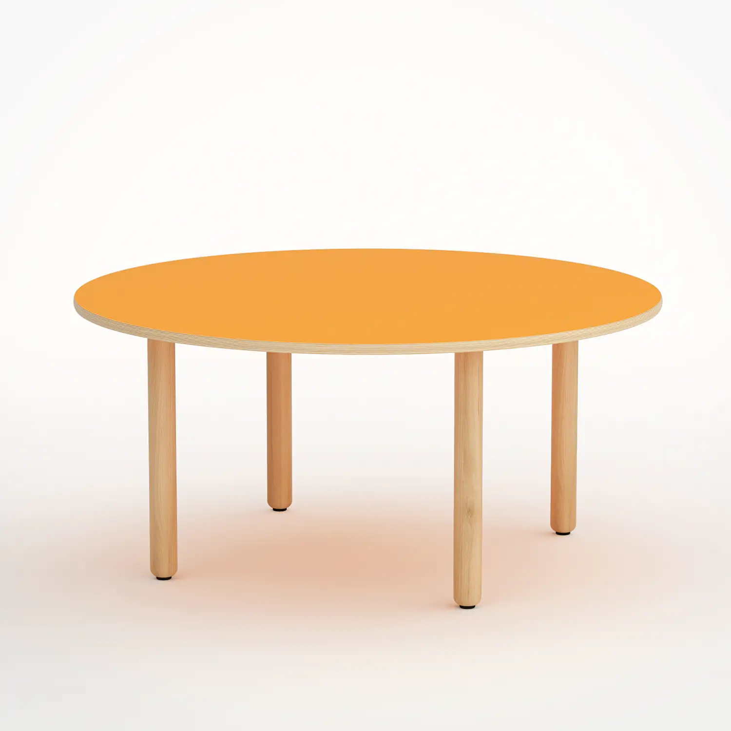Tavolo Onda Circolare H 55 Cm - Misura 3 - Arancio Per Scuola Primaria - Conforme CAM - Cattedre e tavoli lavoro