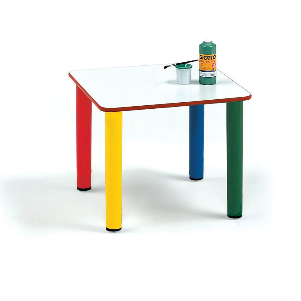 Tavolo Scuola Infanzia Color Basic Quadrato Misura 1 - Cattedre e tavoli lavoro