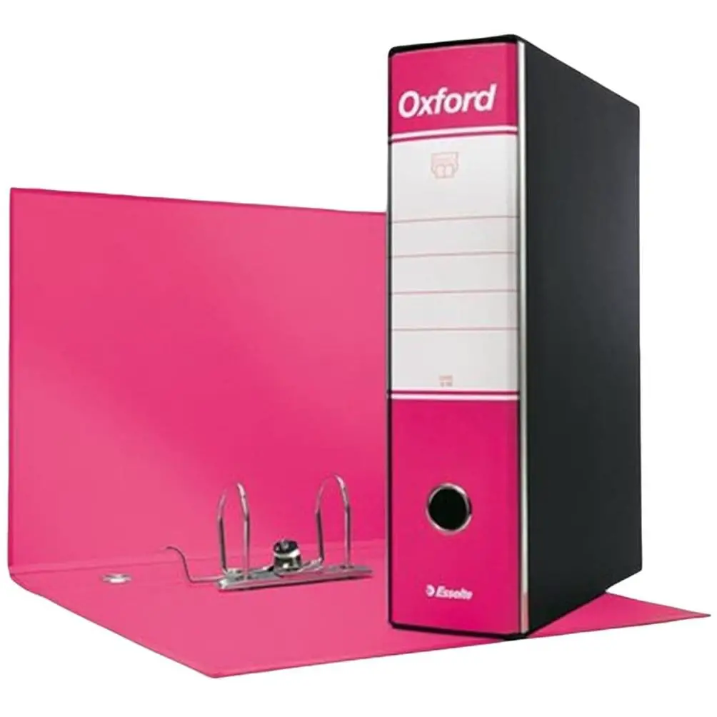 Registratore con Custodia Oxford Fuxia - Dorso 8 cm - Formato A4 - Archiviazione