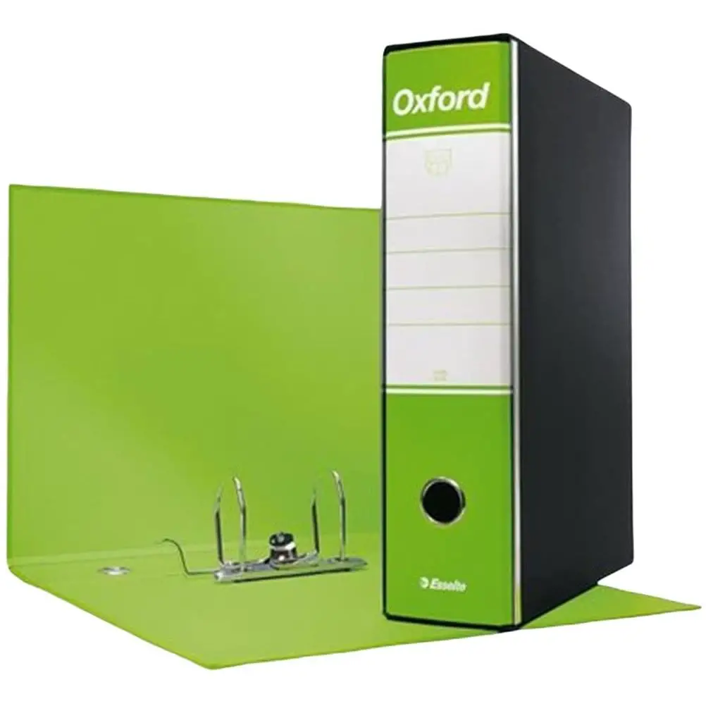 Registratore con Custodia Oxford Verde Lime - Dorso 8 cm - Formato A4 - Archiviazione