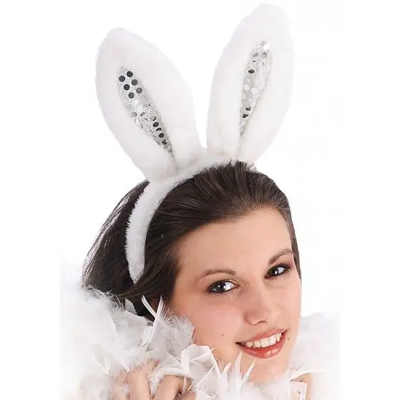 Cerchietto Coniglietta Bianca in Peluche - accessori