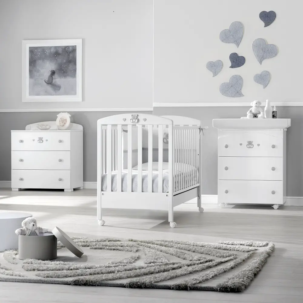 BAGNETTO BIANCO GRIGIO CHARLY - Zona cambio e bagno