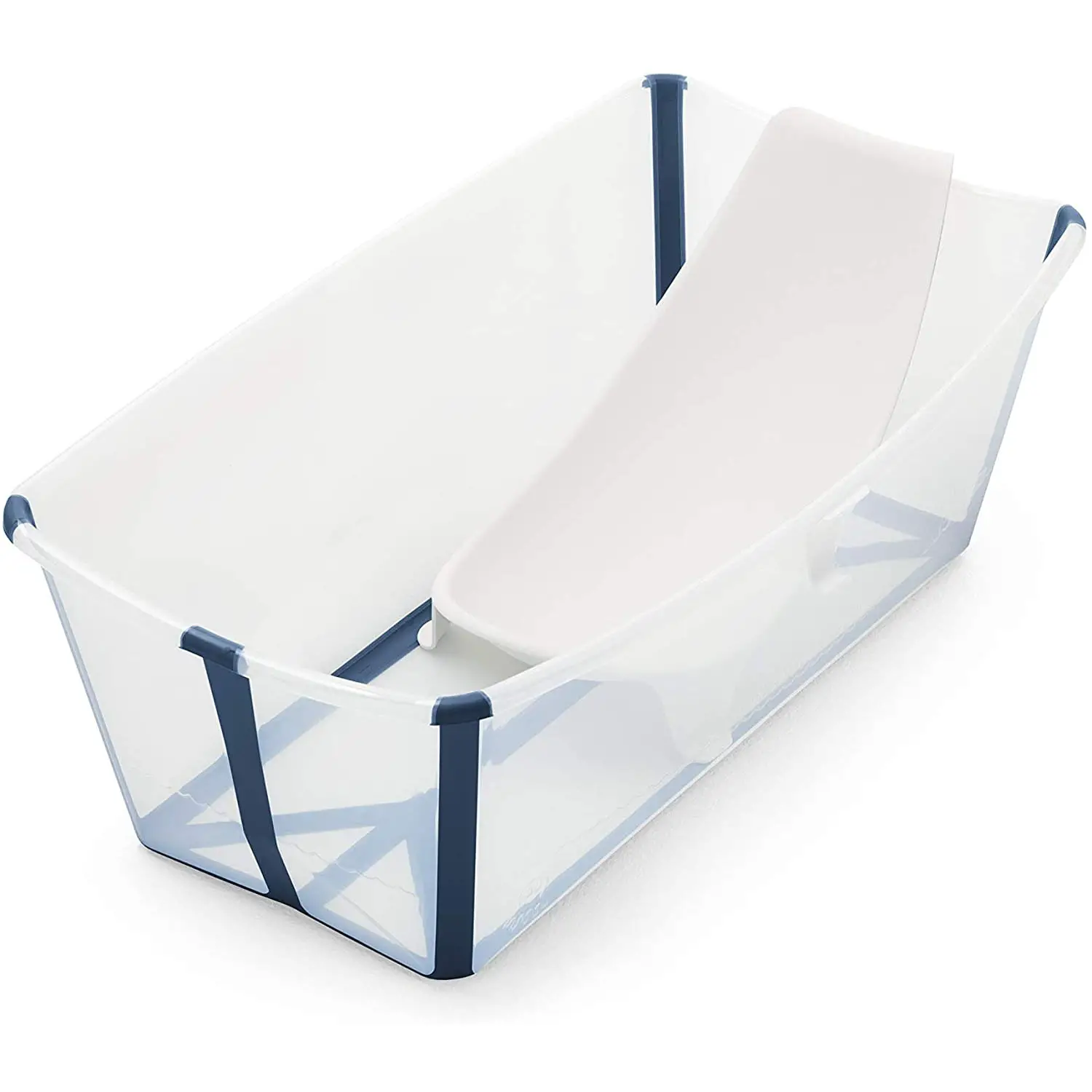 Vaschetta Bagnetto Flexibath Trasparent Blue con Newborn Incluso - vasche