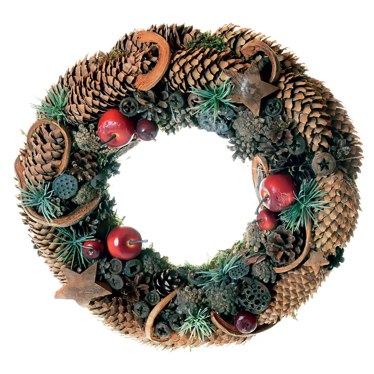 Dietroporta Corona con Decorazioni Diametro 40cm - addobbi casa