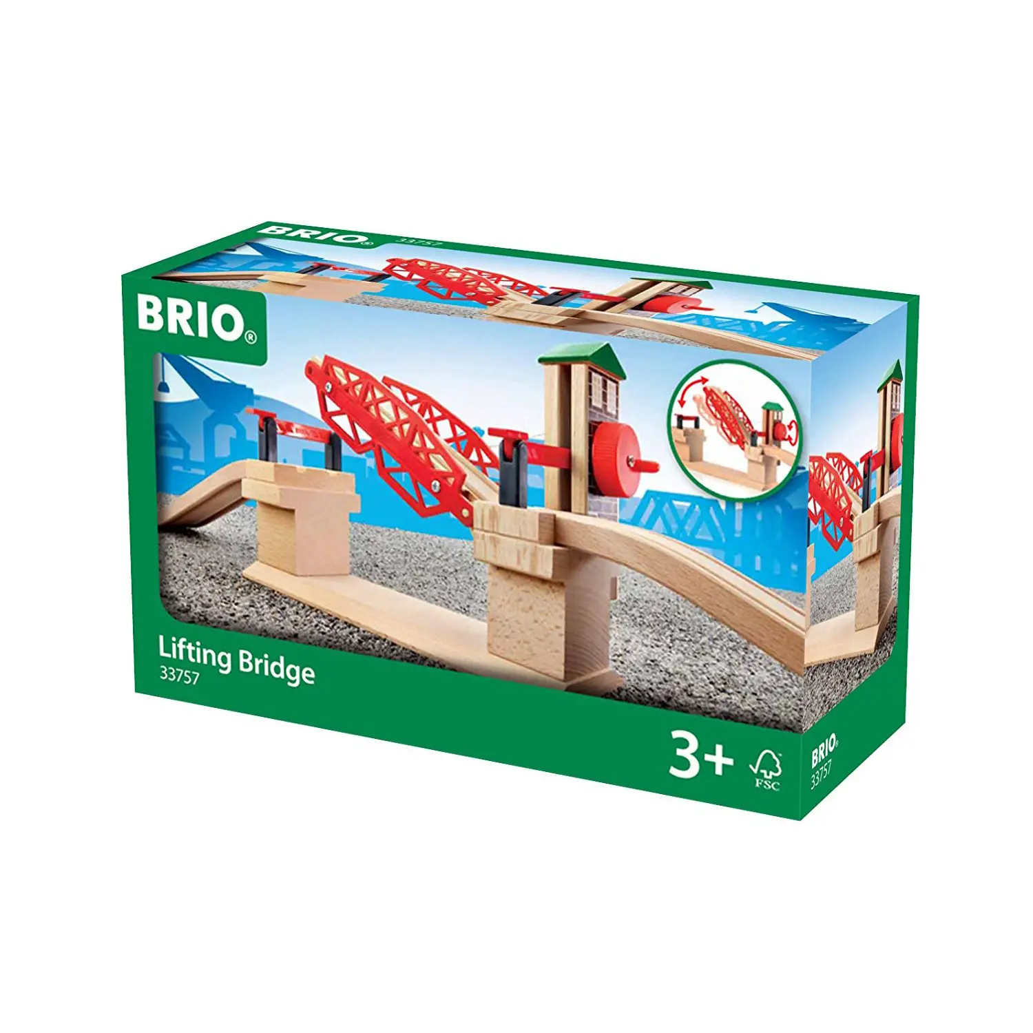 BRIO Ponte Levatoio – Accessorio Interattivo per Ferrovia in Legno - Costruzioni in legno