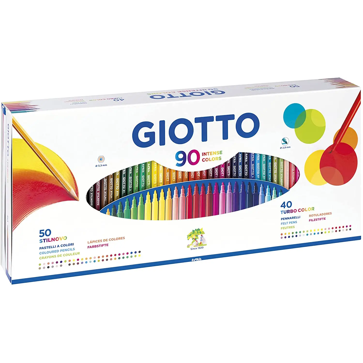 Astuccio Giotto 90 Colori – 50 Pastelli & 40 Pennarelli - Pastelli