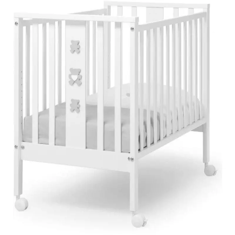 Molly Mini Lettino Bianco Erbesi – Lettino da Viaggio con Rivestimento Grigia - collezioni