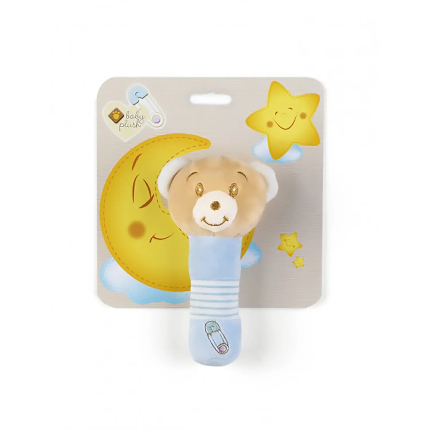 Babycare Orsetto Sonaglino 16 cm – Peluche Morbido con Suono - Primi giochi