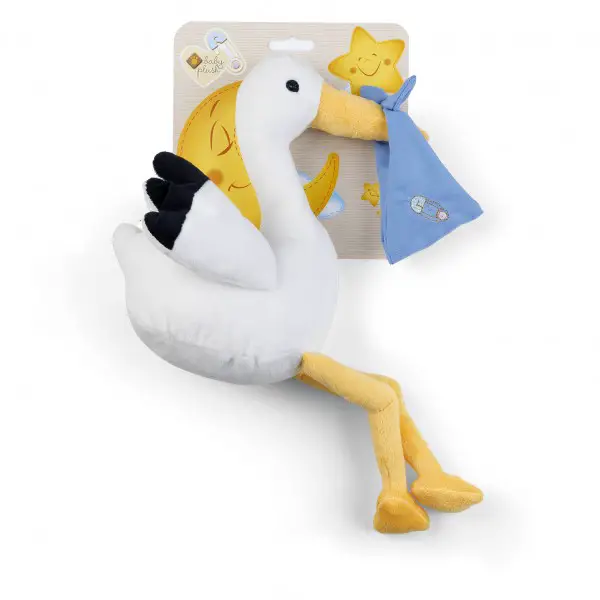 Babycare Orsetto Benvenuta Cicogna 22 cm – Morbido Peluche da Appendere - Primi giochi