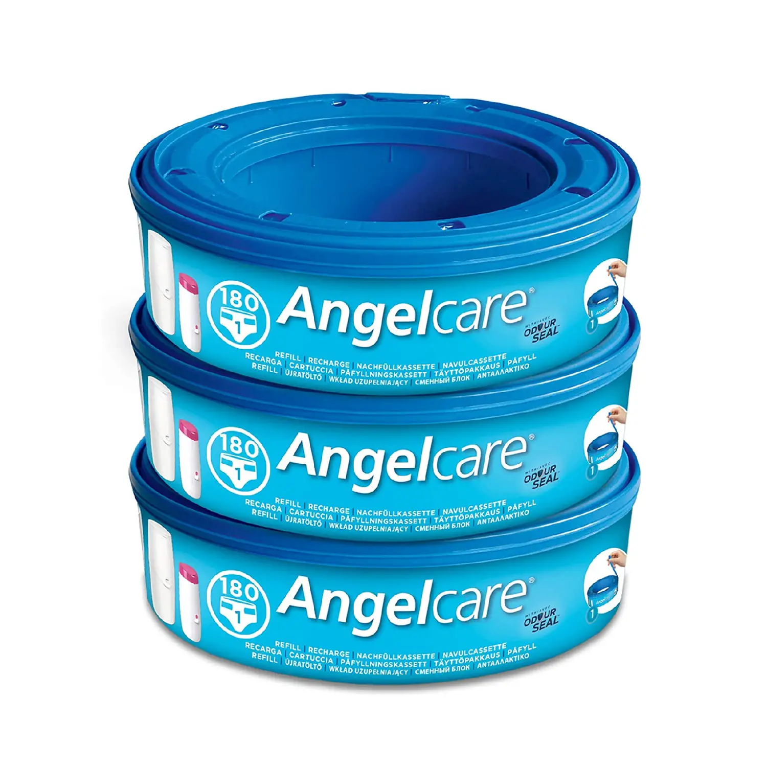 Ricarica per Maialino Azzurro Multipack 3 Pezzi - Ricambio Originale - Zona cambio e bagno