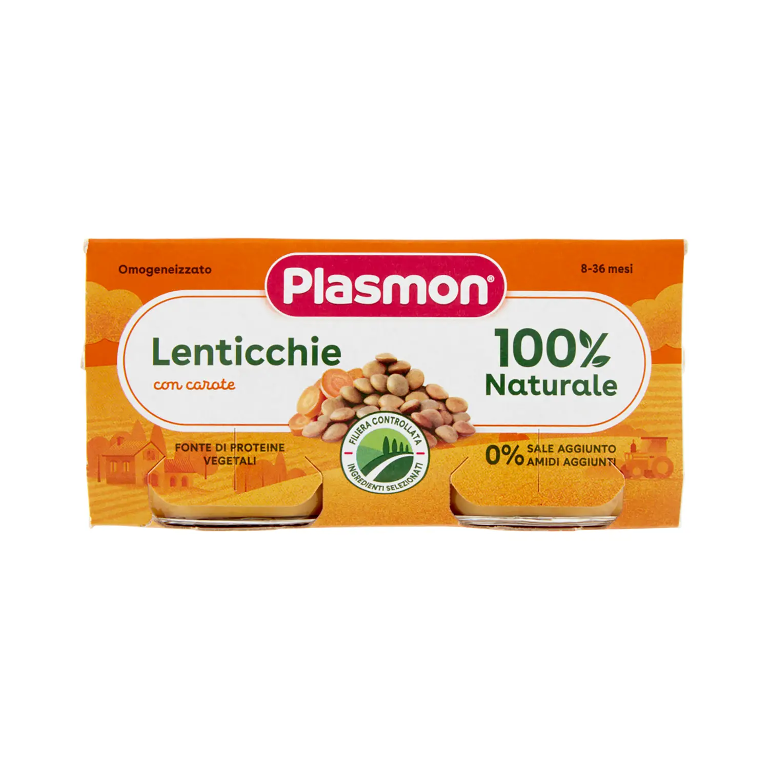 Plasmon Omogeneizzato Legumi Lenticchie – 2x80 g - omogeneizzati