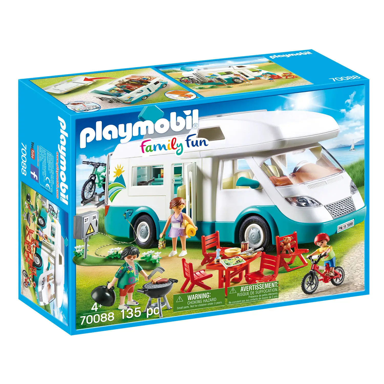 Playmobil 70088 Camper con Famiglia in Vacanza 135 Pezzi, da 4 Anni - playmobil