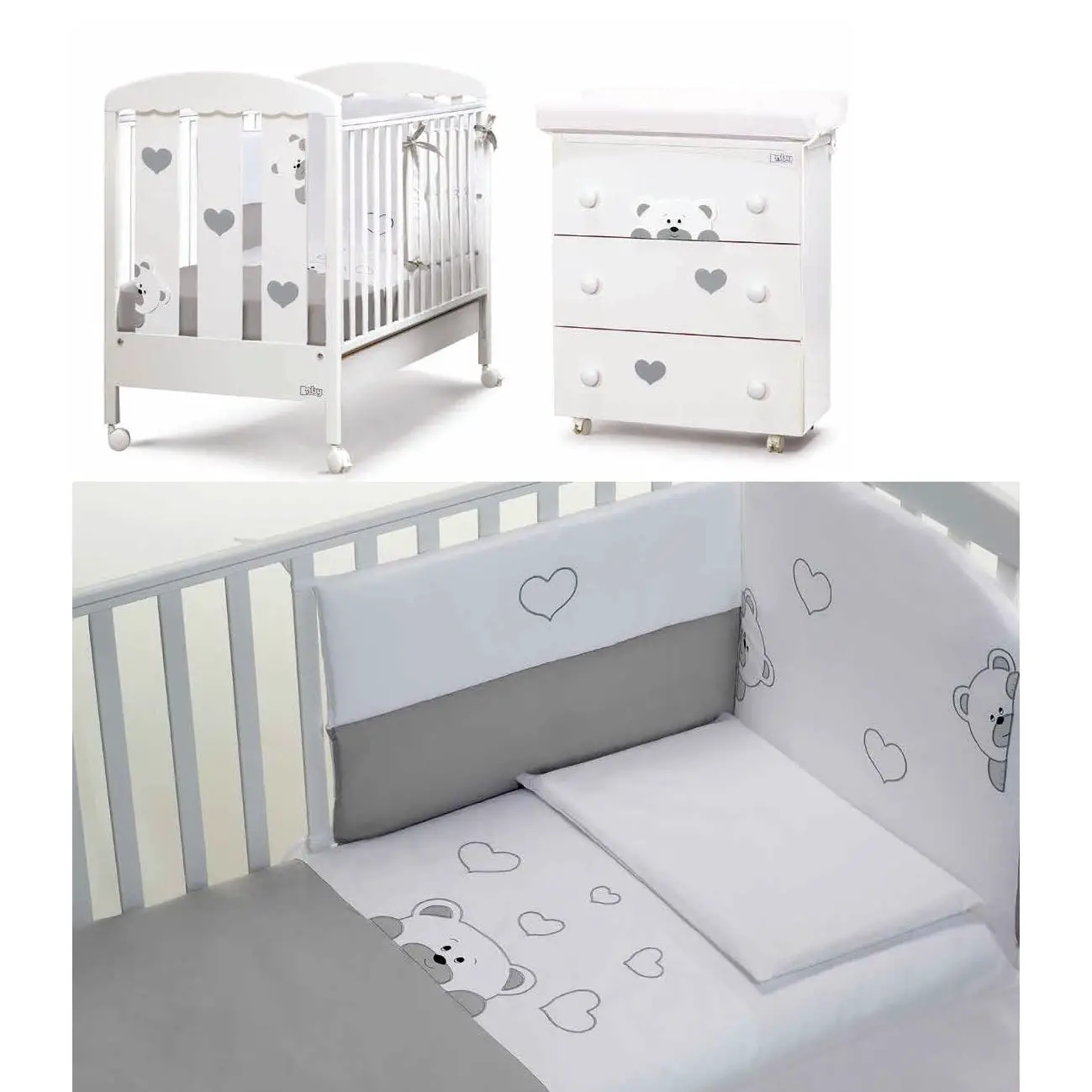 KIT LETTO BAGNETTO E TESSILE CUCUBEAR BIANCO - collezioni