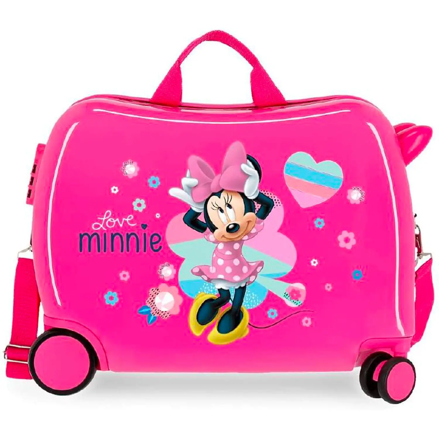 Minnie Love Rosa Trolley Da Viaggio Cavalcabile 4 Ruote - valige e borse da viaggio