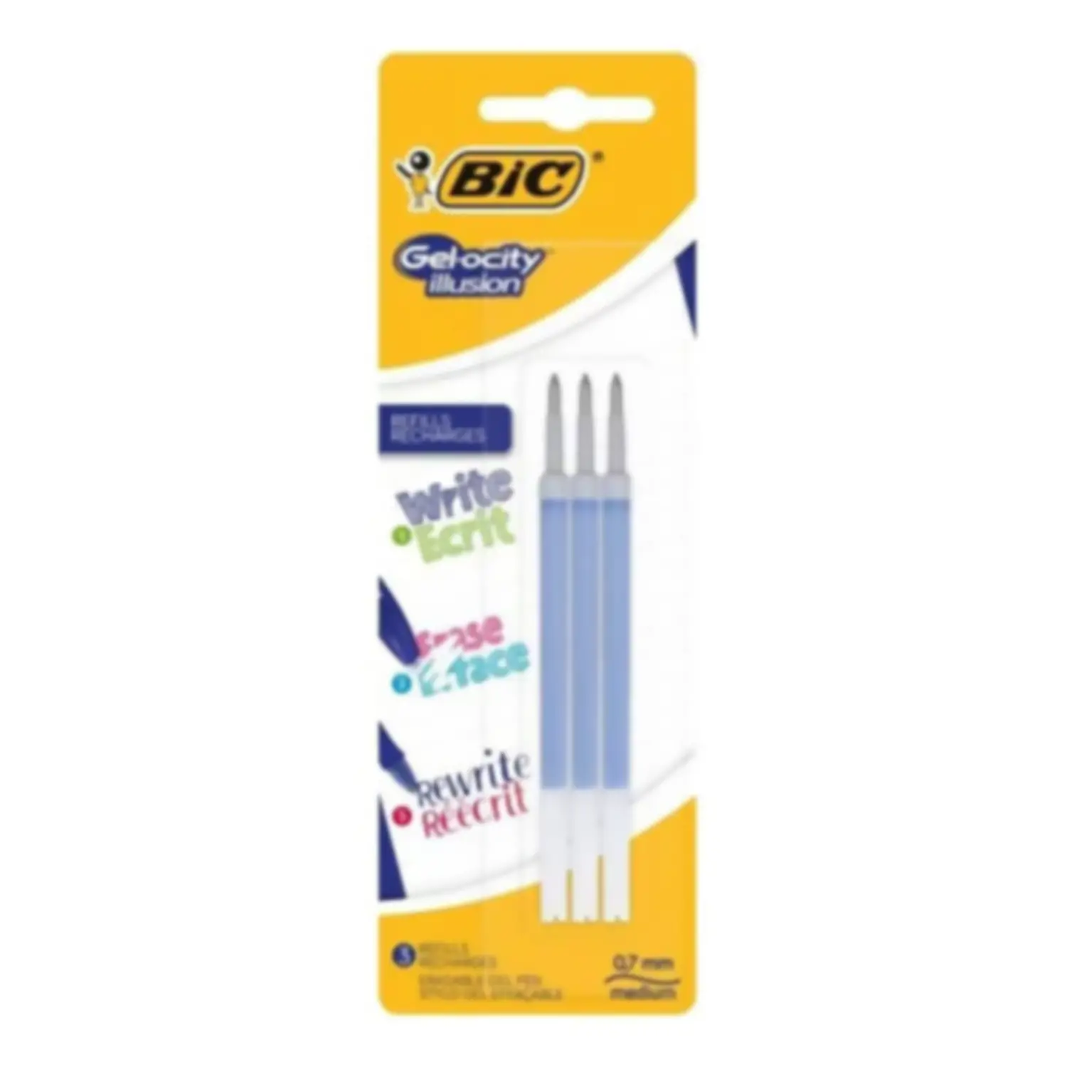 Refill BIC Gel-Ocity Illusion Blu – 3 Cartucce - penne pennarelli ufficio