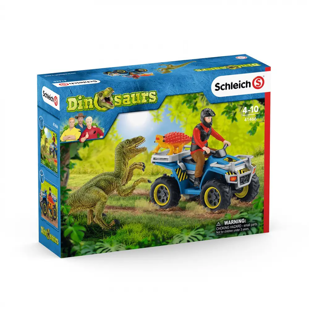 Schleich Fuga Sul Quad – Set Avventure Preistoriche Dinosaurs - Animali