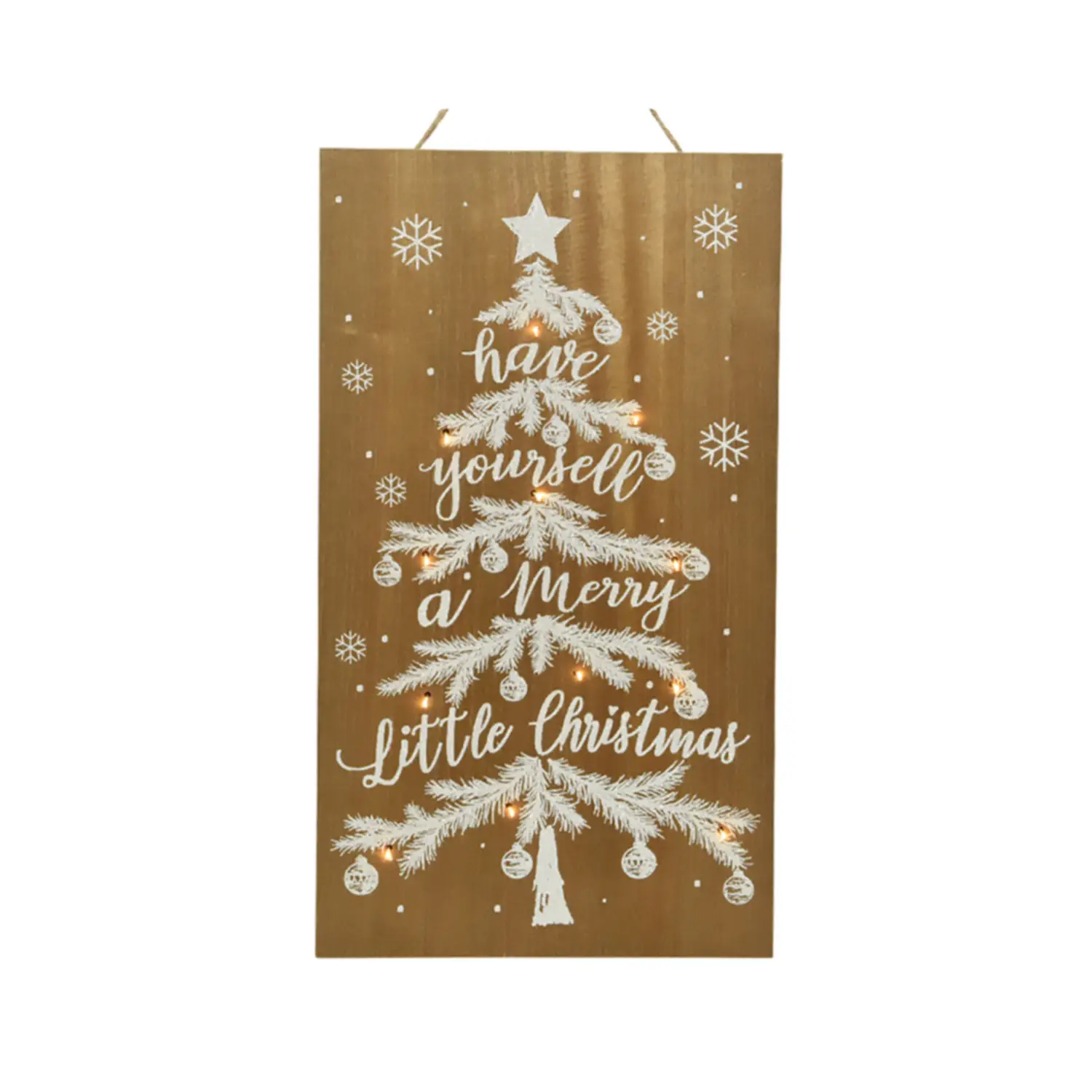 Albero a LED MDF Frame Warm White 28.5x50 cm – Decorazione Natalizia - addobbi casa