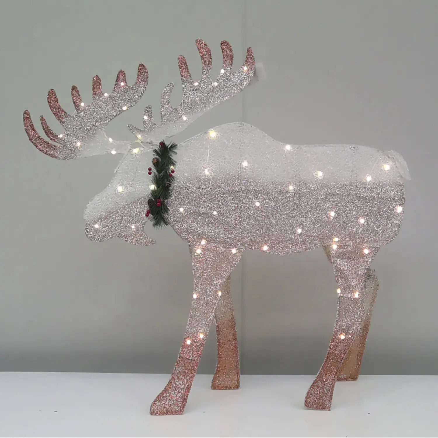 Cervo Natalizio con 50 LED – Decorazione Natalizia Scintillante - addobbi casa