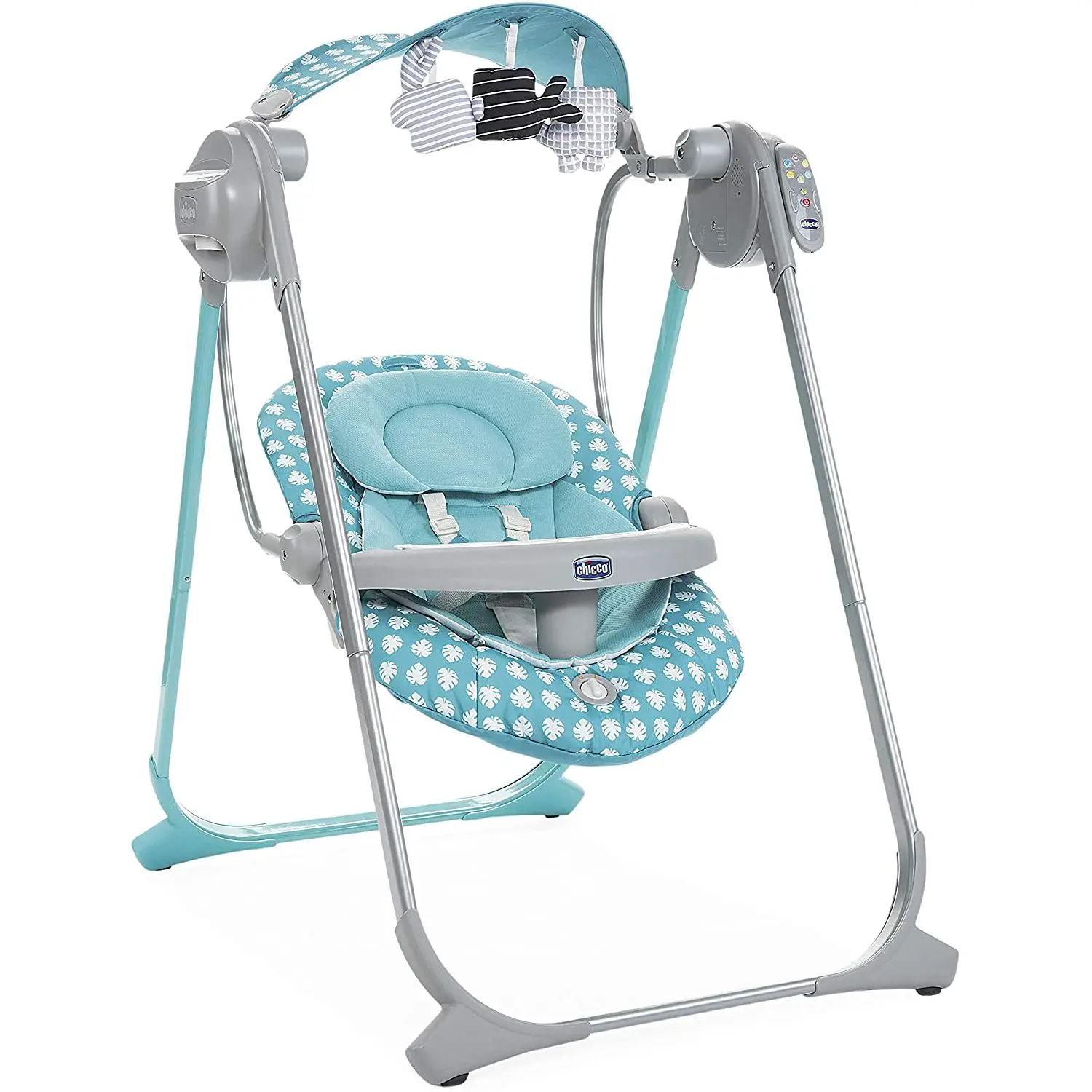 Altalena Polly Swing Up Turquoise – Altalena Neonato con Dondolo Motorizzato - altalene 0/36 MESI