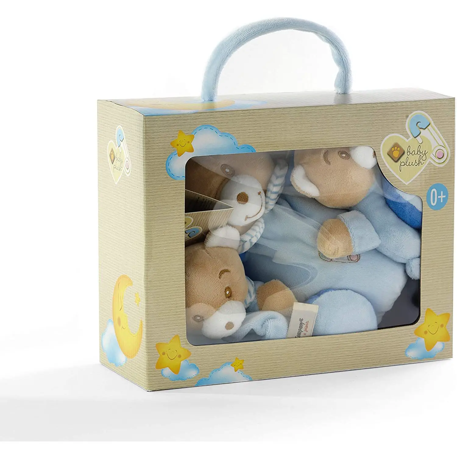 Babycare Set Orsetto 3 Doudou – Morbidi Compagni di Coccole per Neonati - Primi giochi