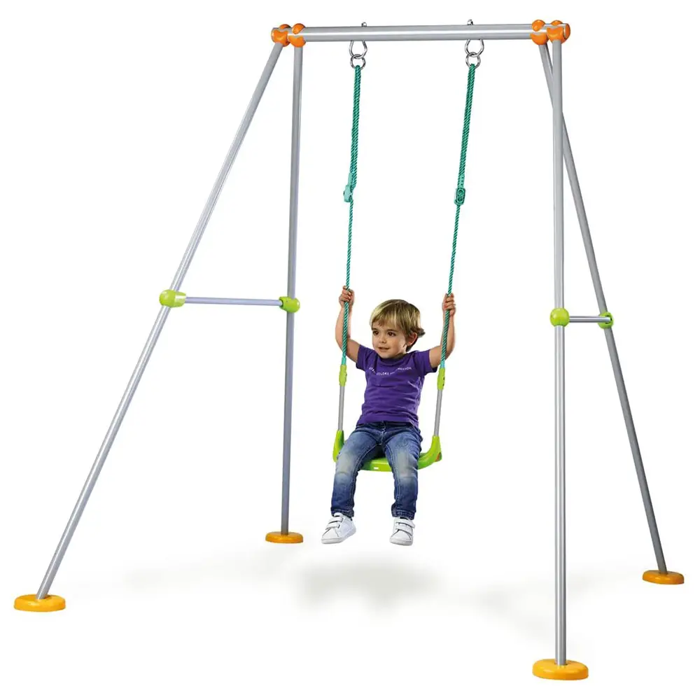 Smoby Altalena Plus 2 in 1 - Struttura Tubolare con Seggiolino Evolutivo - Dondoli e Altalene