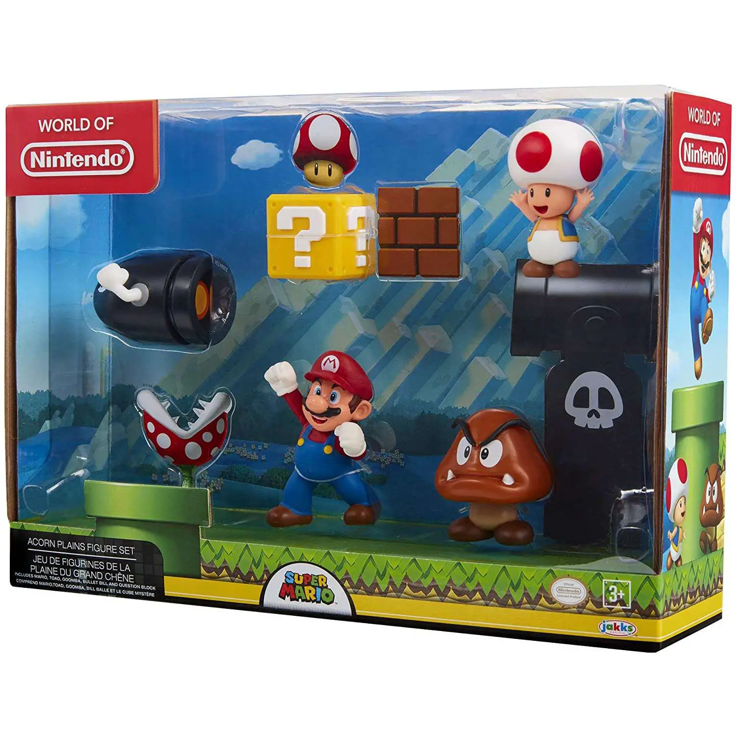 Nintendo 5 Figure Mario Acorn Plains Diorama Set - action figures ed accessori