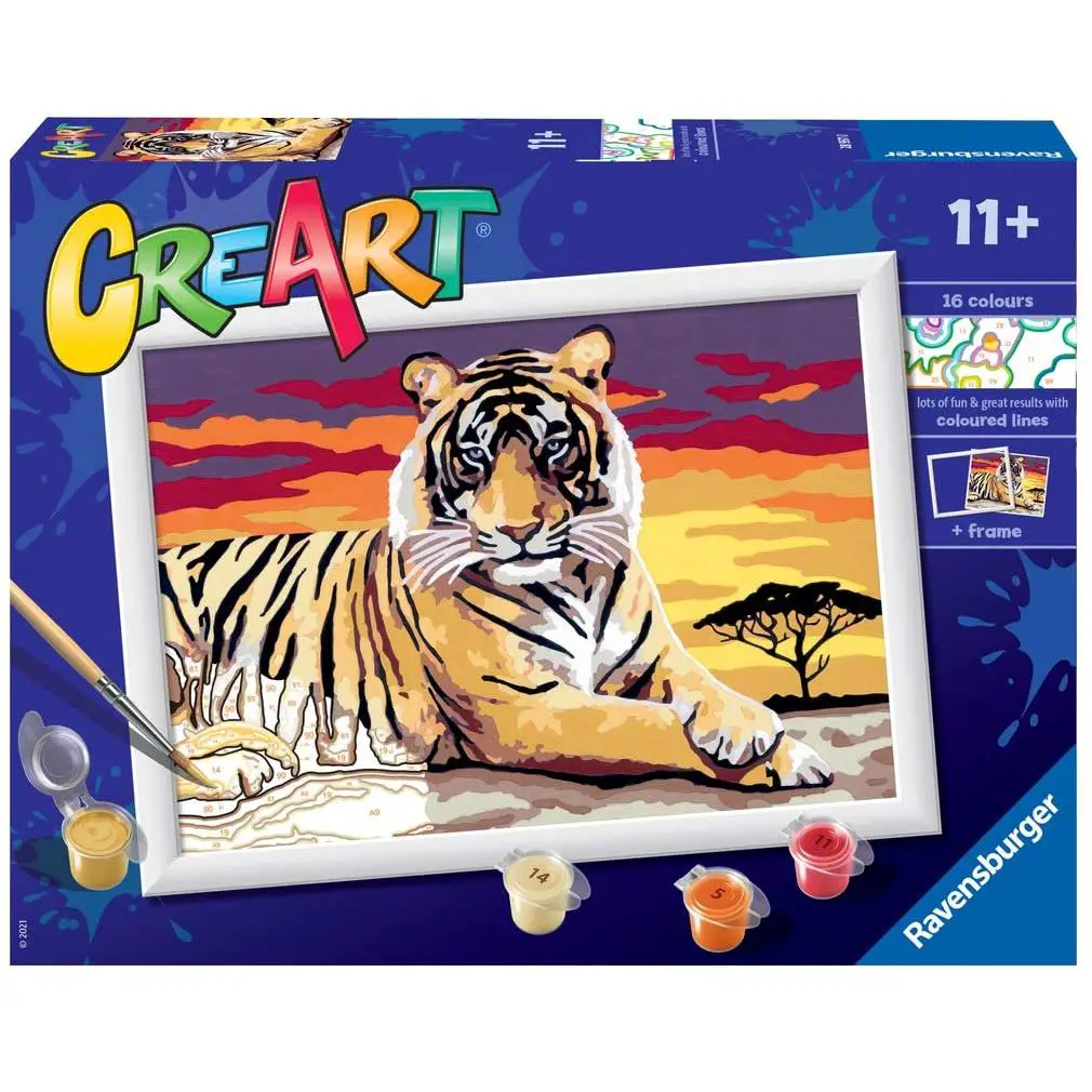 Creart Tigre kit Per Dipingere Con i Numeri - creatività