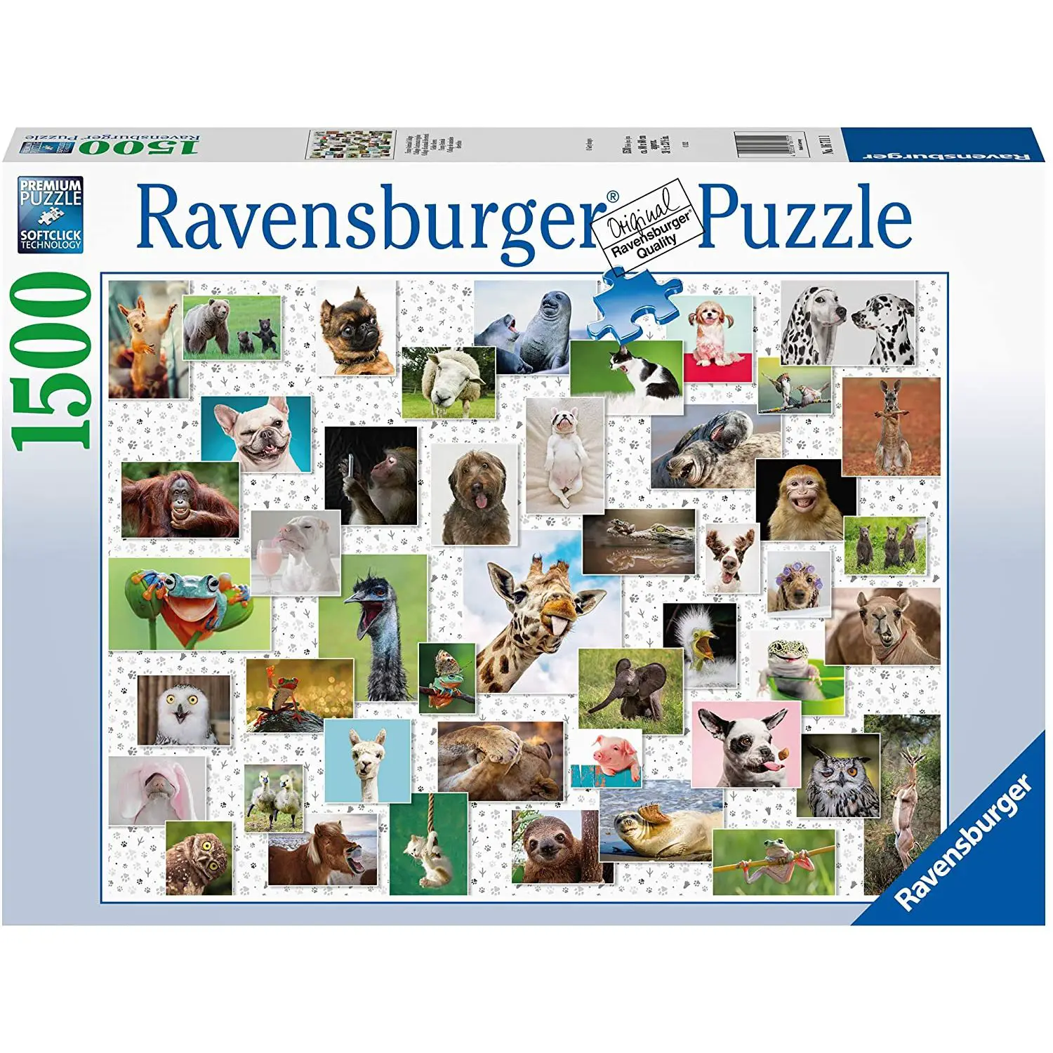 Puzzle 1500 Pezzi – Collage di Animali Divertenti | Ravensburger - Puzzle in cartone
