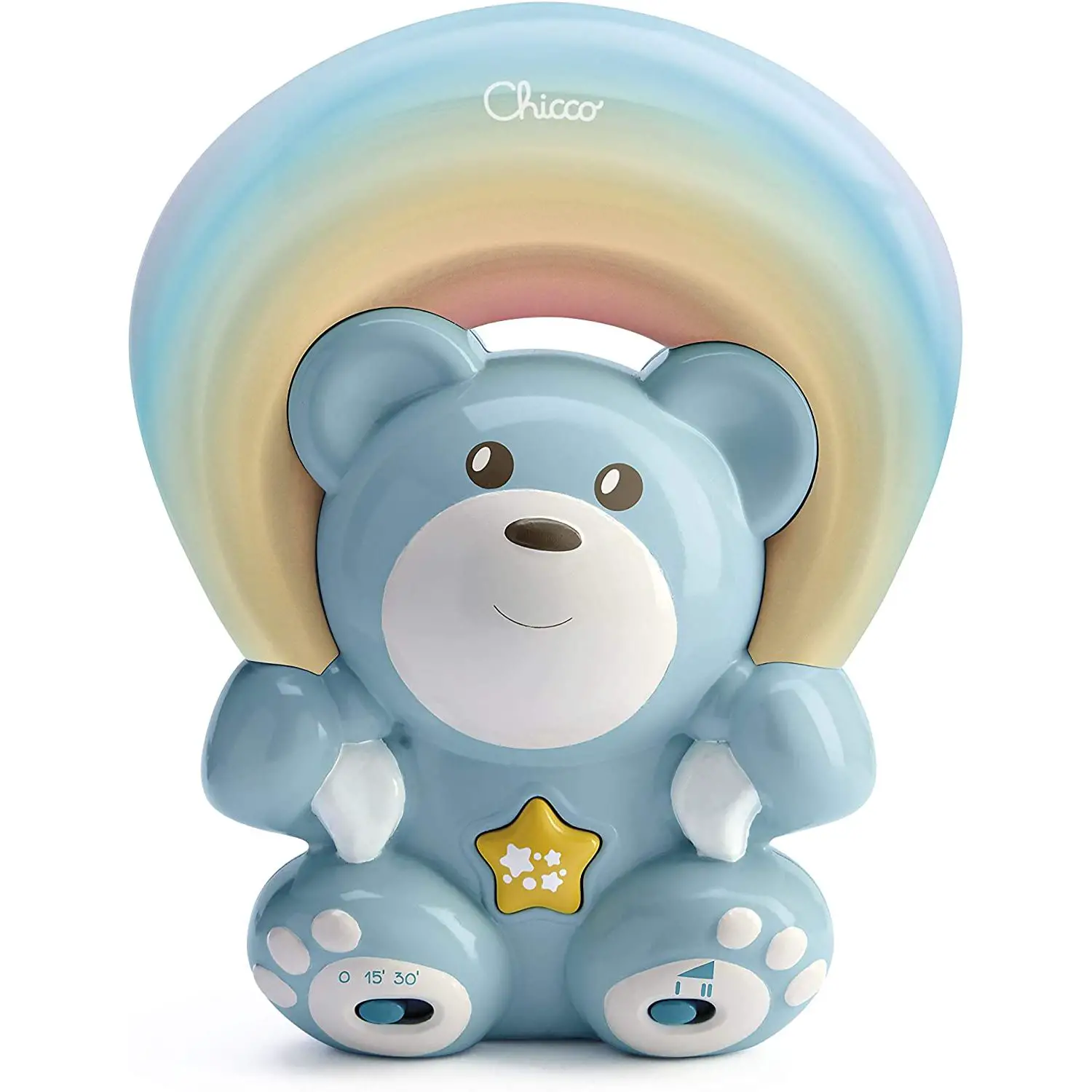 Chicco First Dream Rainbow Bear Blue – Proiettore Musicale e Luce Notturna - giochi da viaggio