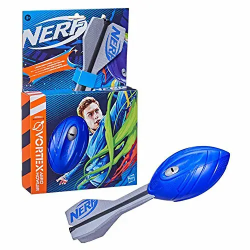 Nerf Sports Vortex Aero Howler Blue – Pallone da Lancio a Lunga Distanza - Equilibrio e coordinamento