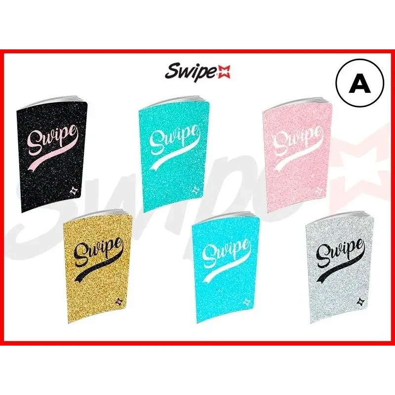 Swipe Glitter Quaderno Maxi A4 Gr. 80 - Rigatura A - Cancelleria varia