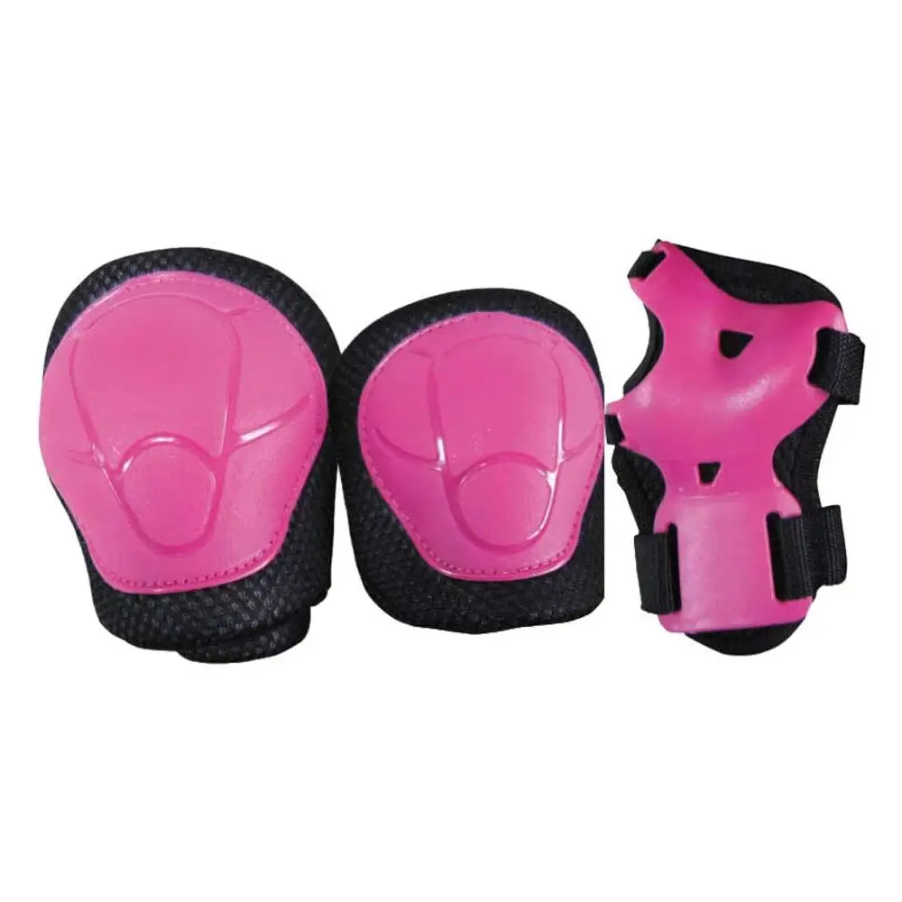 Grarlando Nextreme – Set di Protezioni Fuxia (ginocchiere, gomitiere e para-polsi) - biciclette bambini